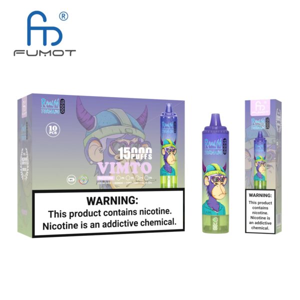 E-papieros FUMOT RANDM TORNADO 15000 PUFFS w nowoczesnym stylu.
