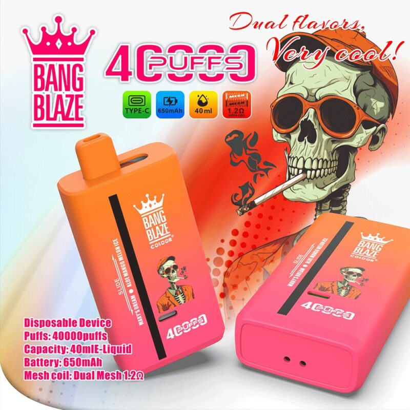Bang Blaze 40000 Dual Flavor,e-papieros jednorazowy dwa smaki,vape 40000 buchów,przełączanie smaków vape,vapeprime