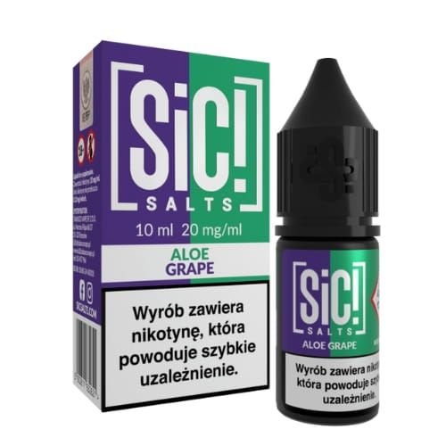 smak Aloe Grape vape, połączenie winogrono i aloes w e-liquidzie, świeżość aloesu w jednorazówce - Liquid Sic! Salts - Aloe Grape 10ml 20mg - Born To Vape