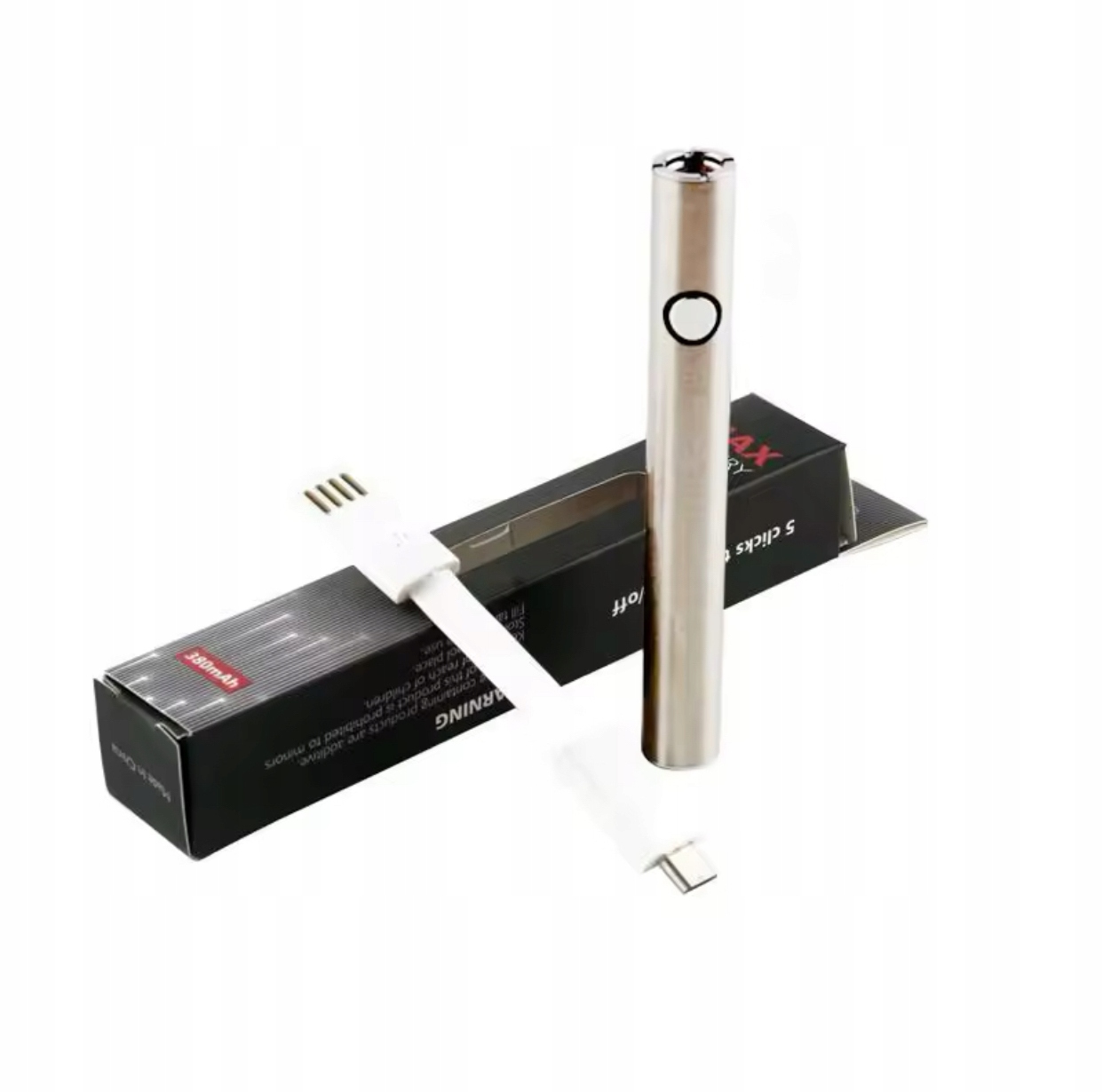 bateria e-papierosa, konserwacja baterii vape, ładowanie vape - Bateria Vape Pen Waporyzator gwint 510 STAL NIERDZEWNA CBD CBG ...