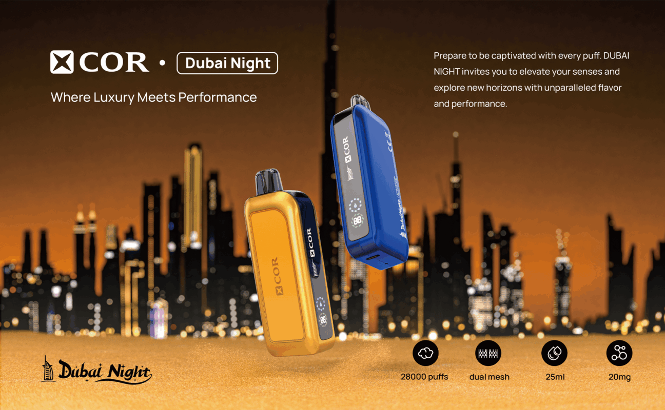 Xcor Dubai Night 28000 recenzja,jednorazówka bez wycieków,e-papieros bez pryskania,najlepsza jednorazówka 2025,technologia antywyciekowa vape