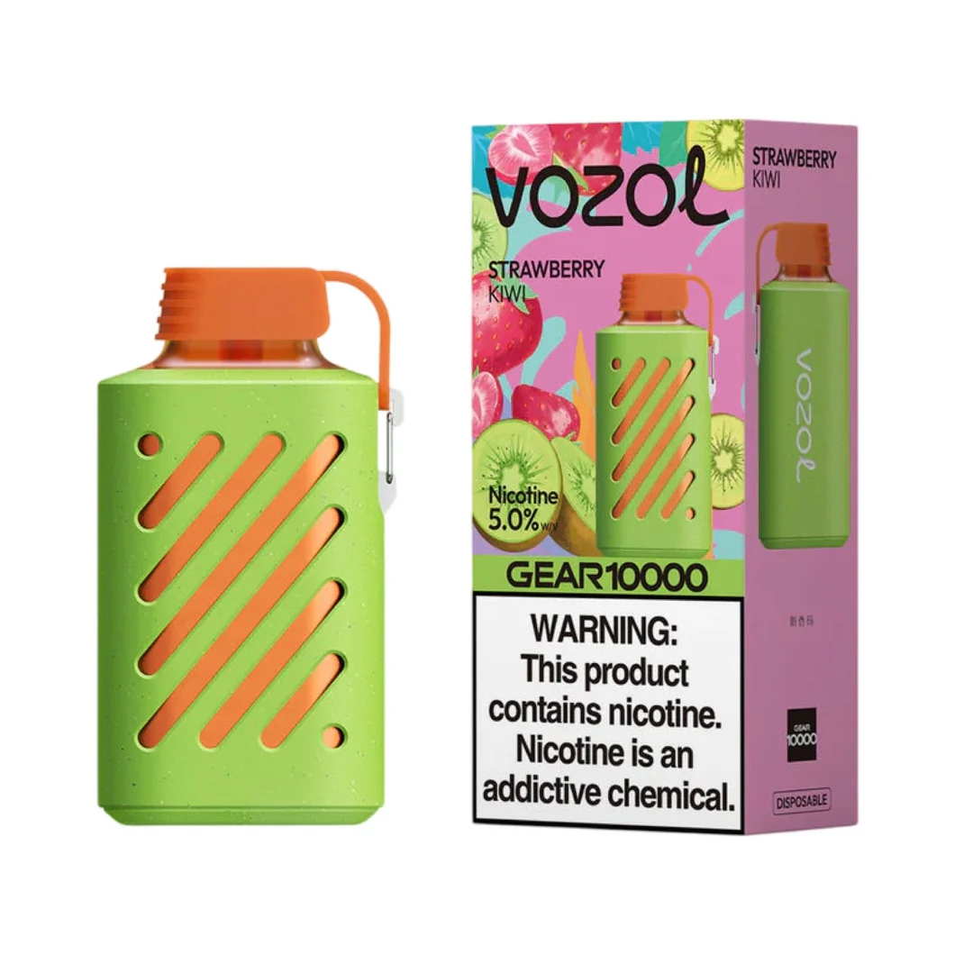 Strawberry Kiwi vape, truskawka kiwi e-papieros, owocowy smak Xcor, zbalansowane połączenie - Truskawka Kiwi - Vozol Gear 10000 Jednorazowy Vape Delight