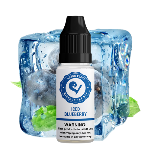 koktajl owocowy vape, złożony smak e-liquid, blueberry ice drink - Iced Blueberry Premix E-Liquid – Vapor Vapes