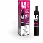 Boczny widok e-papierosa L8 vape 800 puffs.