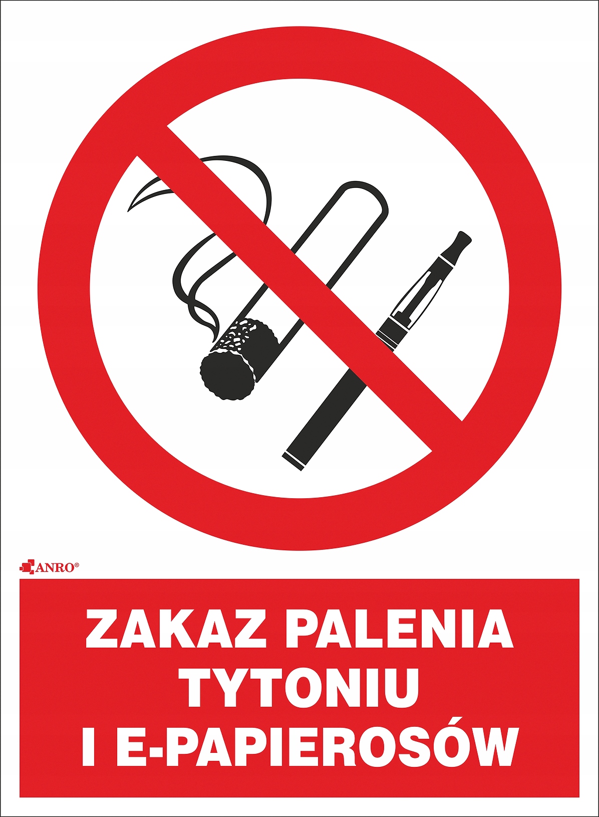 regulamin Allegro zakaz sprzedaży e-papierosów, polityka Allegro wyroby nikotynowe, znak zakazu e-papierosów - Naklejka Zakaz Palenia E-papieros - Niska cena na Allegro