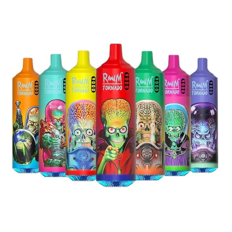 RandM Tornado 9000 e-papieros, regulacja airflow vape, jednorazówka z regulacją przepływu powietrza, atomizer airflow - RandM Tornado 9000 Puffs 0% 2% 3% 5% nikotynowy jednorazowy Vape ...