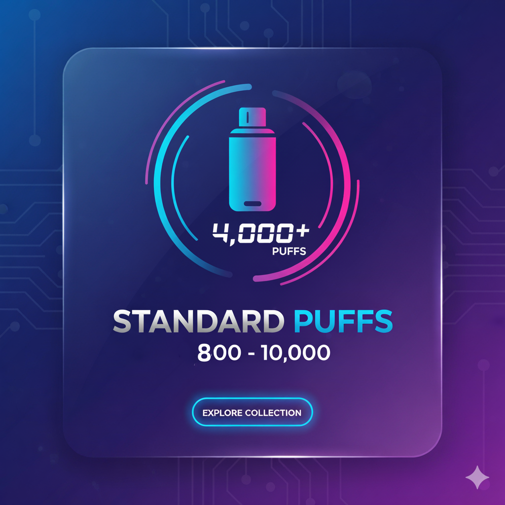E-papierosy Jednorazowe od 800 do 10000 Puffs - Standardowa Wydajność