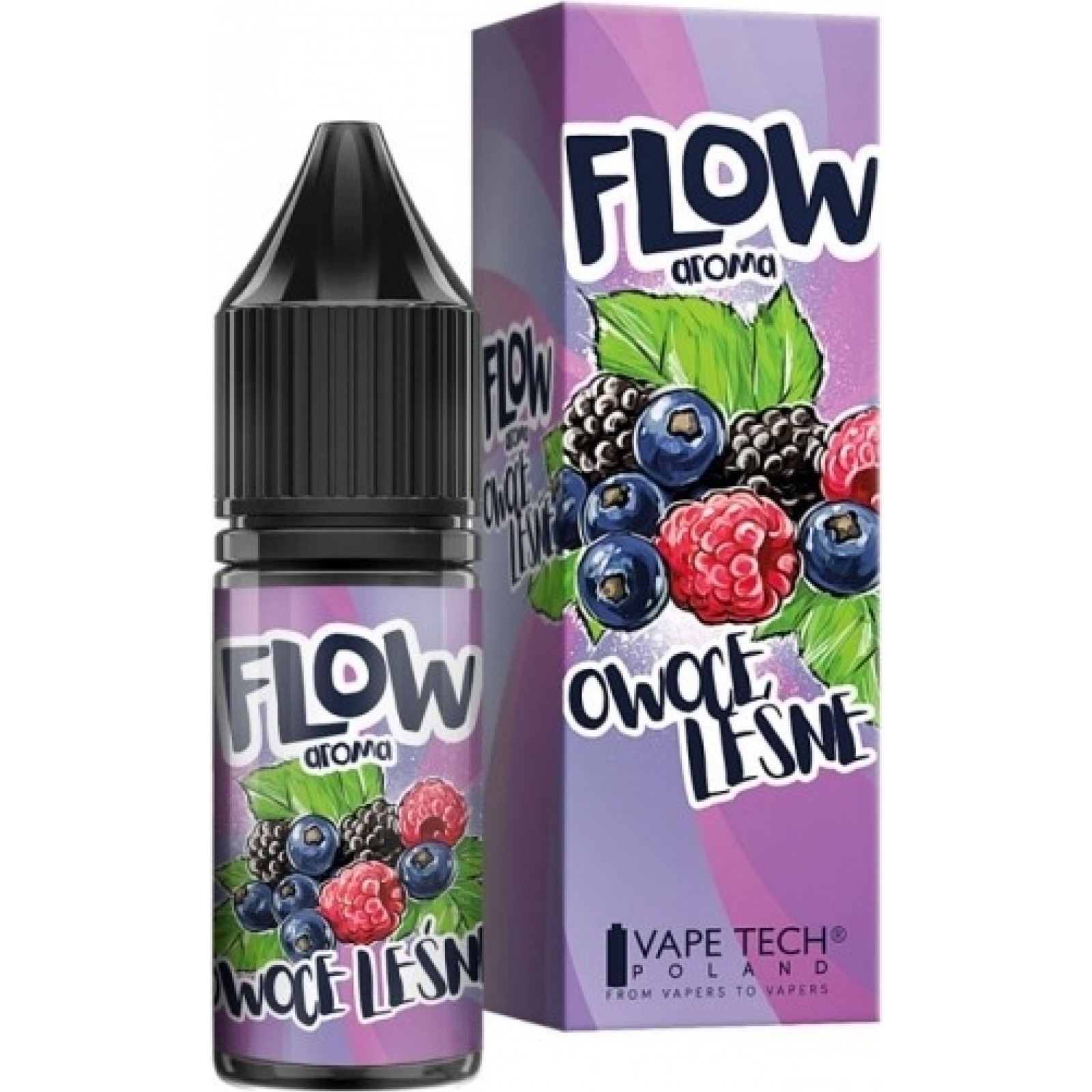 liquid e-papieros smak leśne owoce, e-liquid mixed berries, buteleczka liquidu owoce leśne, wapowanie jagody maliny - Aromat Flow Owoce Leśne 10ml - e-papierosy.pl