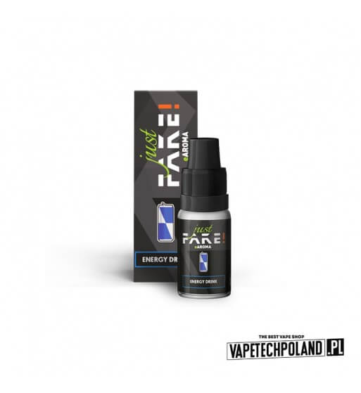 e-papieros bez kofeiny, aromat Energy Drink vape wyjaśnienie, brak tauryny w liquidzie - Aromat Just Fake - Energy Drink 10ml
