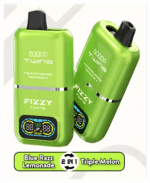 Boczny widok e-papierosa FIZZY TWINS DWUSMAKOWE 50000 PUFFS.