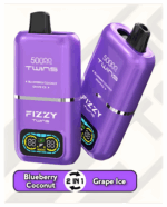 E-papieros FIZZY TWINS DWUSMAKOWE 50000 PUFFS, widok z przodu.