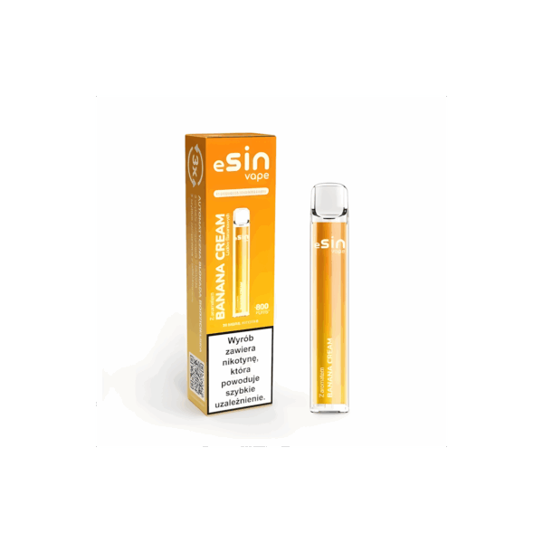 E-papieros eSIN vape 800 puffs w kolorze zielonym.