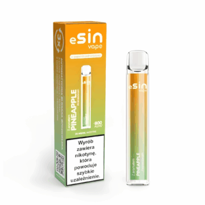 E-papieros eSIN vape 800 puffs w kolorze czarnym.