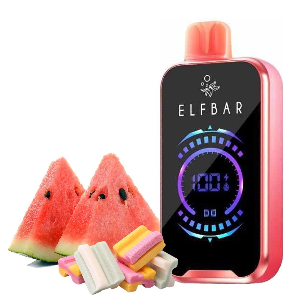 Watermelon Bubblegum vape, arbuzowa guma balonowa e-papieros, orzeźwiający arbuz Xcor, słodki smak - Elf Bar FS18000 - Watermelon Bubble Gum (5% nic) - Kup tytoń do ...