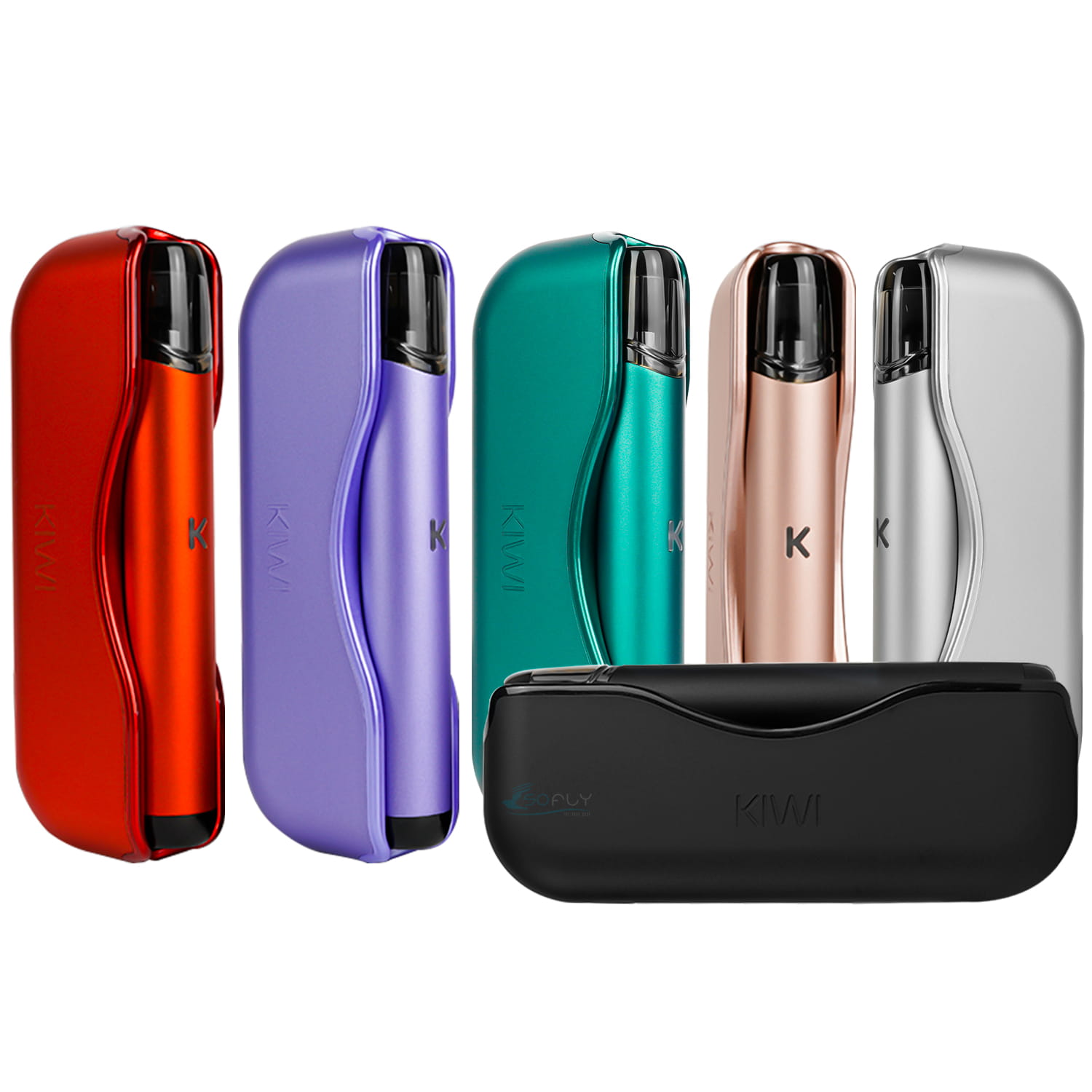 zestaw startowy e-papieros, e-papieros dla początkujących, pierwszy vape kit, urządzenie do wapowania z liquidem - KIWI Starter Kit | SOFLY