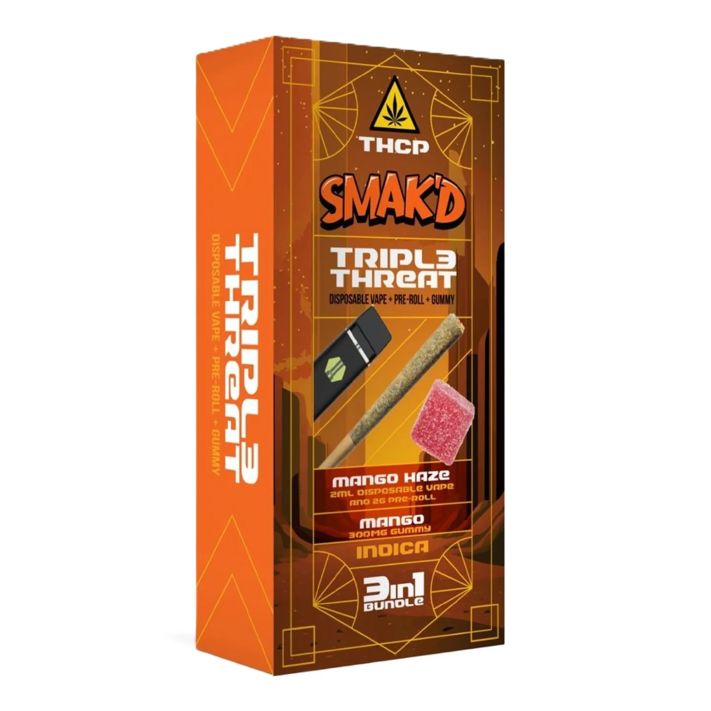 analiza nut smakowych vape, warstwowy smak e-papierosa, wykres nut smakowych - Smakd Triple Threat 3 in 1 - Vape+Pre-roll+Gummy - Everything 420