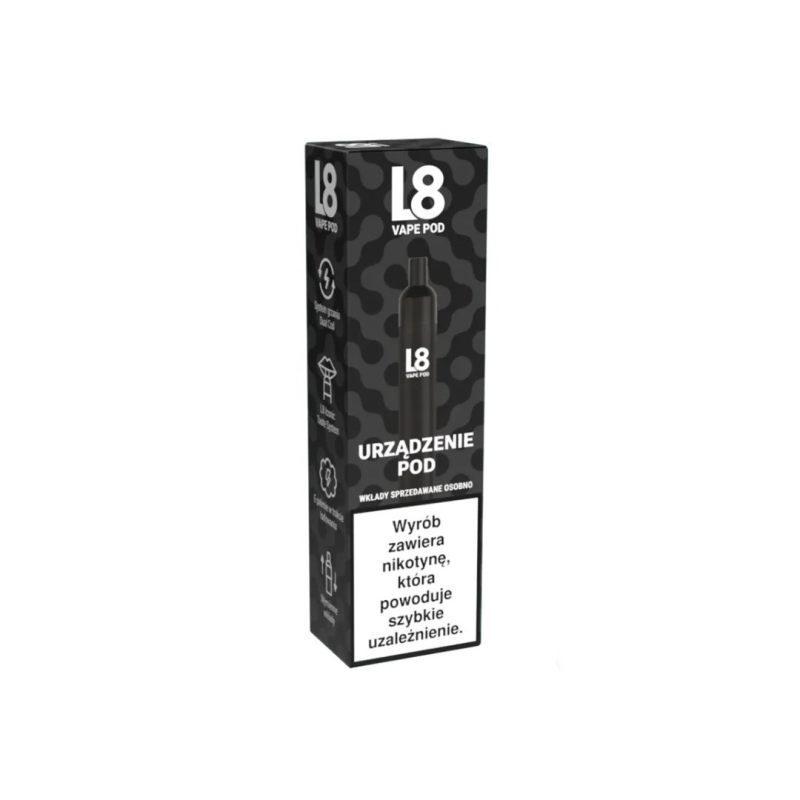 L8 Vape parametry techniczne, schemat e-papierosa, specyfikacja techniczna vape - Urządzenie L8 Vape Czarne