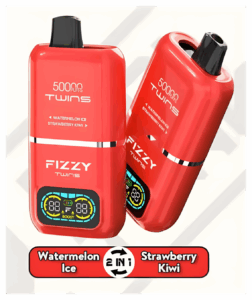 FIZZY TWINS DWUSMAKOWE 50000 PUFFS ze wskaźnikiem poziomu płynu.