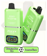 Zbliżenie na teksturę obudowy FIZZY TWINS DWUSMAKOWE 50000 PUFFS.