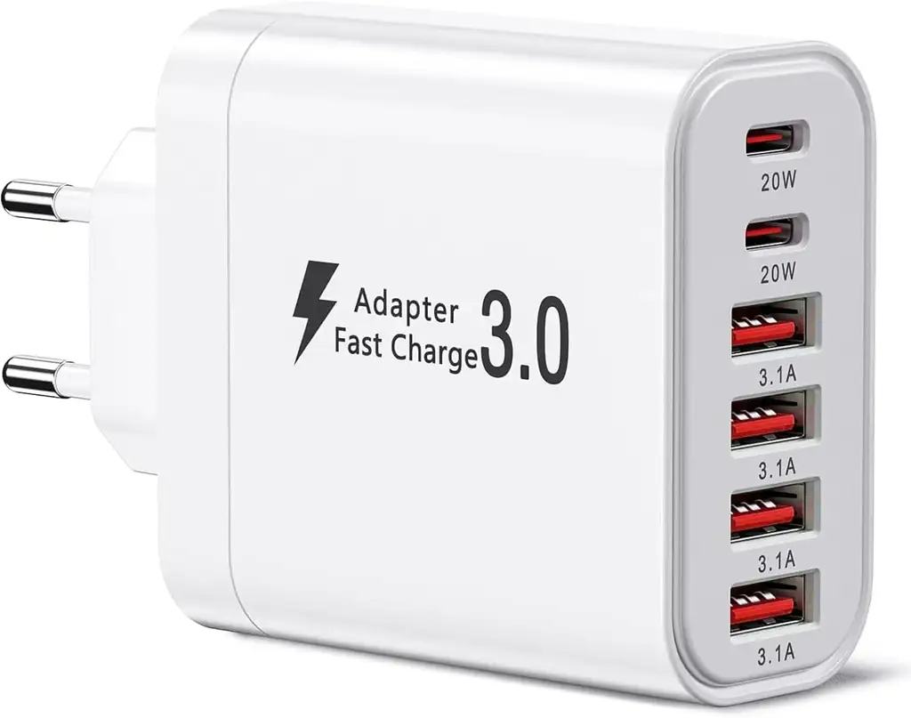 szybkie ładowanie USB-C e-papieros Hifancy przerwa kawa - Ładowarka USB C 52W 6-portowa, szybkie ładowanie PD 20W, tylko 35 ...