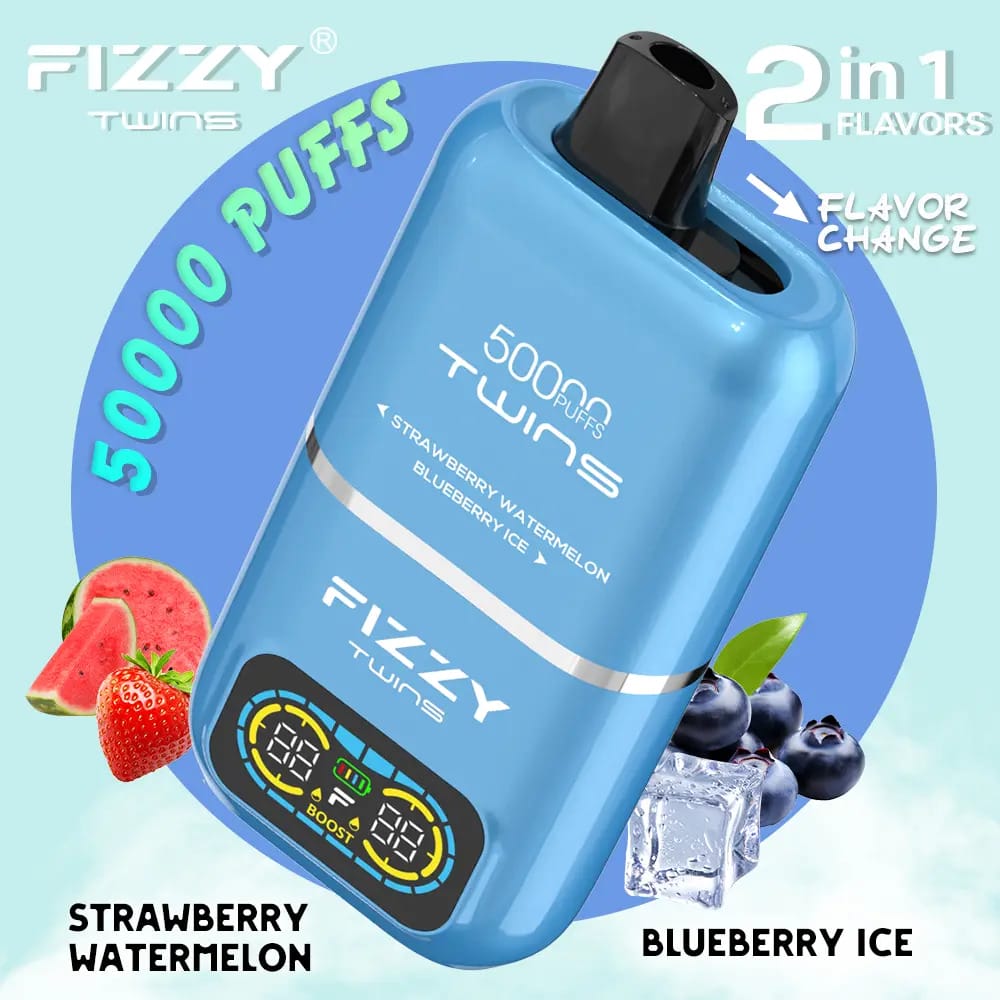 Fizzy Twins 50000 Puffs e-papieros, dual smak vape urządzenie, dwie komory vape, e-papieros dwusmakowy - Fizzy Twins 50000 Puffs Jednorazowy Vape - E-papierosy: Sklep ...