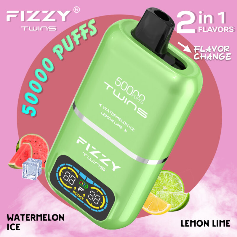 Fizzy Twins 50000,jednorazowy e-papieros,vape z dwoma smakami,długotrwały e-papieros,vapeprime.pl