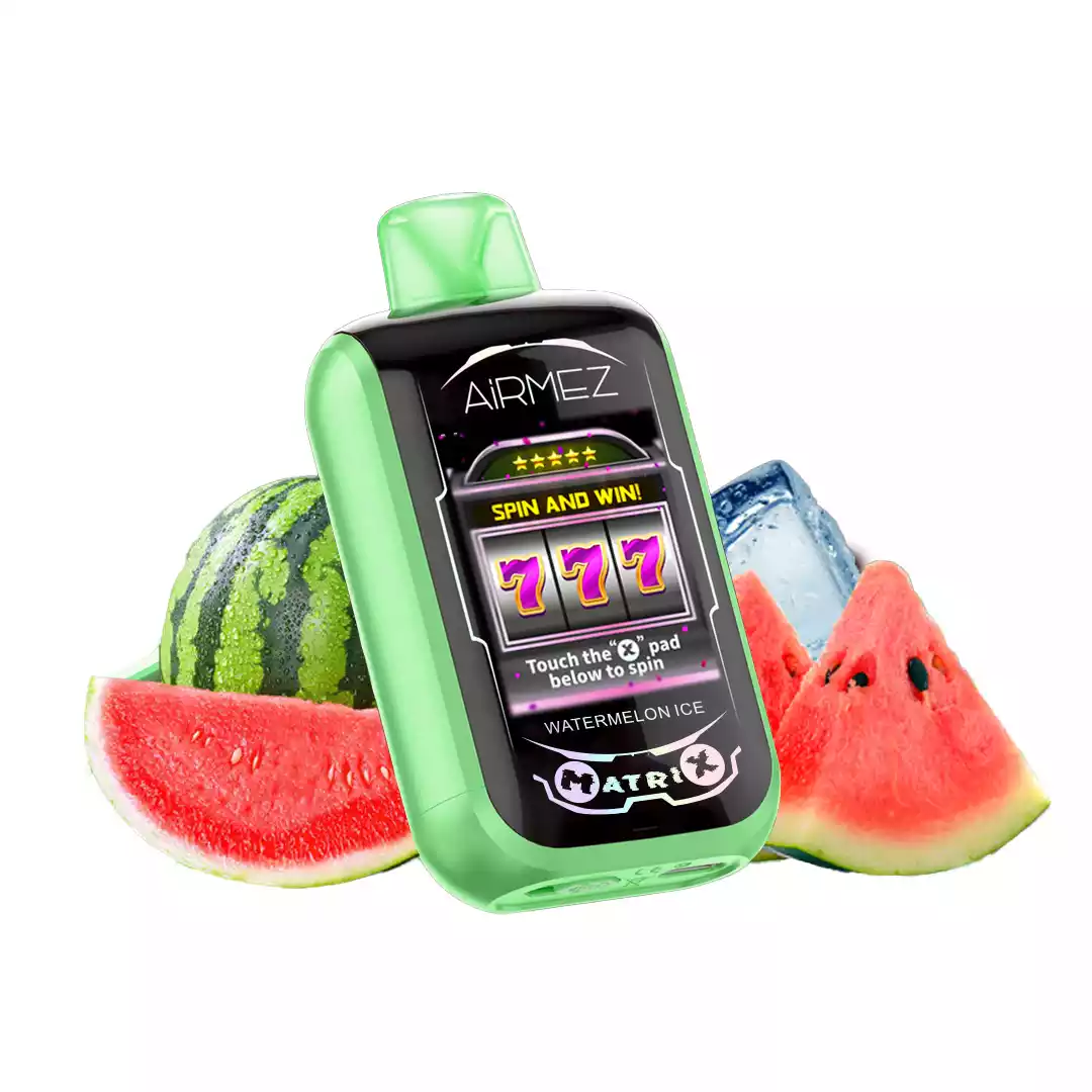 Airmez Matrix Pro Watermelon Ice, vape arbuz z lodem, e-liquid mrożony sorbet, orzeźwiający smak vape - AIRMEZ MATRIX Pro 30000 Puffs Disposable Vapes - VapeXYZ