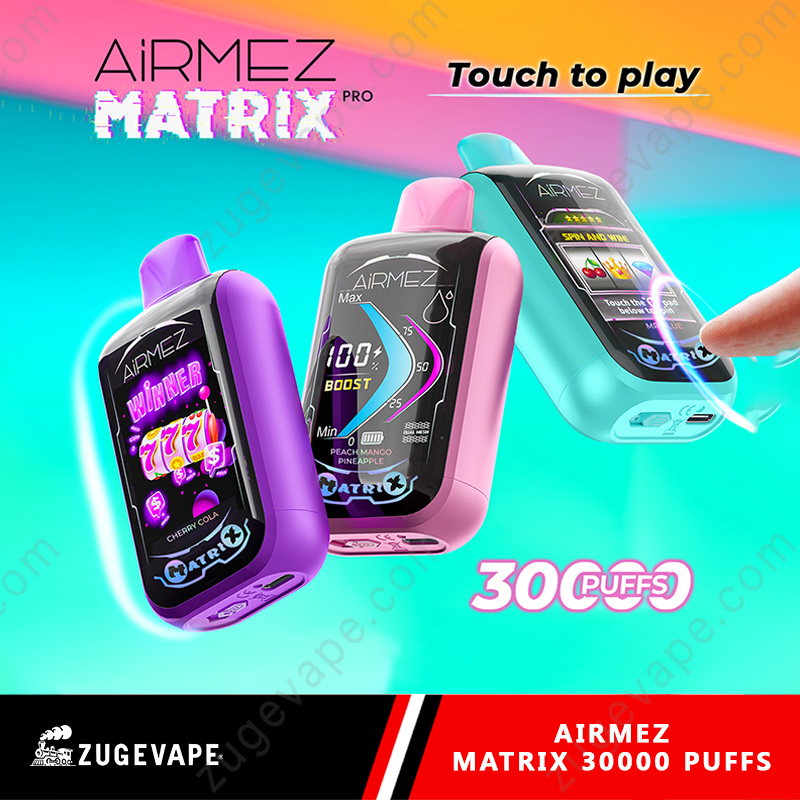 Airmez Matrix Pro 30000 Puffs,e-papieros jednorazowy dla początkujących,najlepszy vape dla początkujących,Airmez Matrix Pro recenzja,Airmez 30k opinie,łatwy w obsłudze e-papieros,ile kosztuje Airmez Matrix Pro,oszczędności na vapingu,jednorazówki z ekranem HD,Airmez smaki polecane
