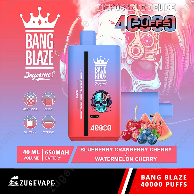 Bang Blaze 40000 e-papieros, Cherry Coke vape, Blueberry Ice vape, dual flavor e-cigarette, porównanie smaków, tytani smaku - Bang Blaze 40000 Puffs 40k Double Flavors Disposable Vape - ZugeVape