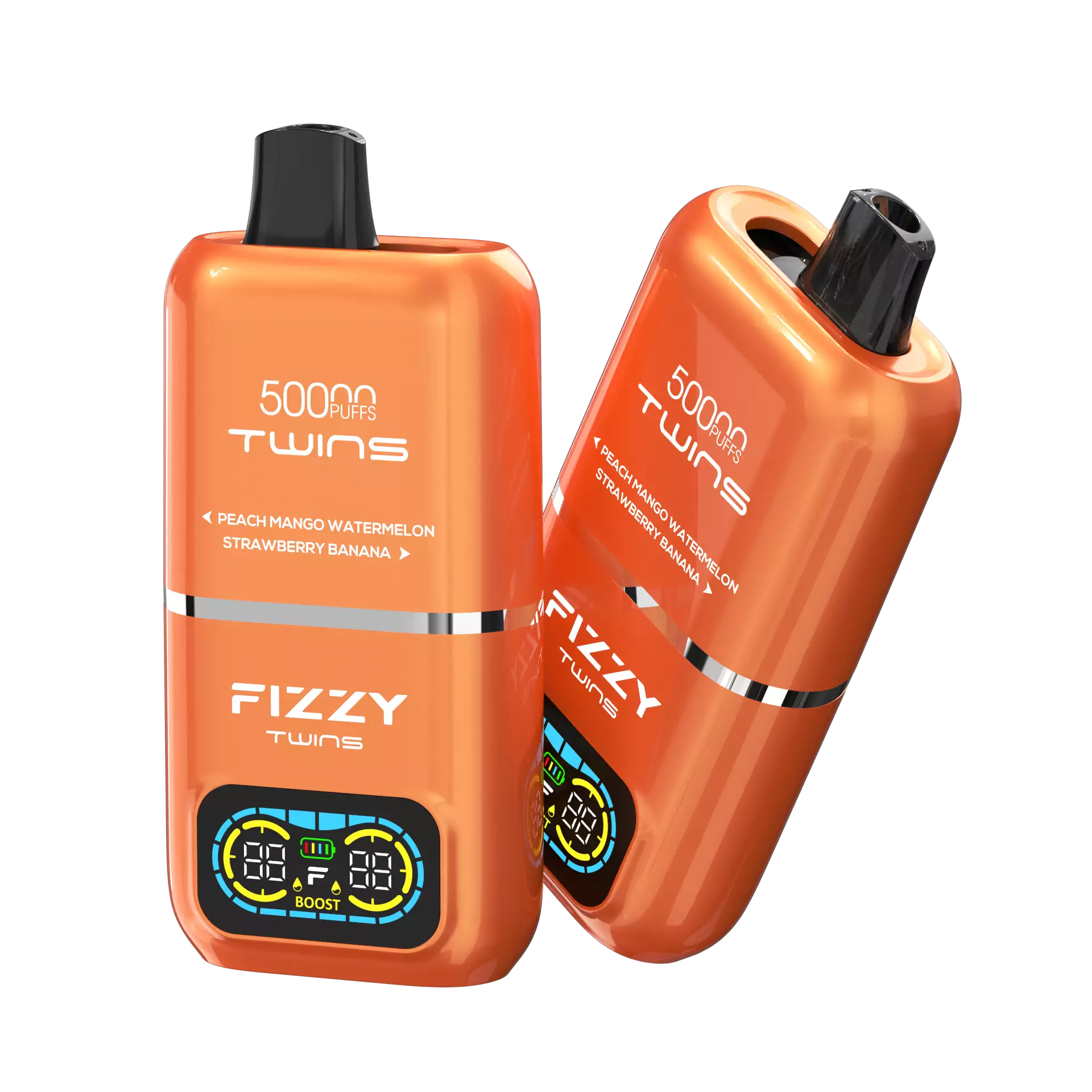 Fizzy Twins 50000 przełącznik smaku, innowacyjny e-papieros, vape z dwoma smakami funkcja, technologia Dual Flavor - Fizzy Twins 50000 Puffs Dual Flavor Tank Jednorazowe Vape - VapeXYZ