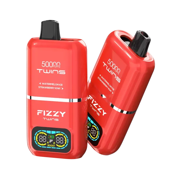 Fizzy Twins 50000 Puffs, e-papieros dwusmakowy, dual tank vape, technologia dual mesh coil, innowacyjny e-papieros - Fizzy Twins 50000 Puffs Dual Tank Double Flavor 12 Colors 2% 5 ...