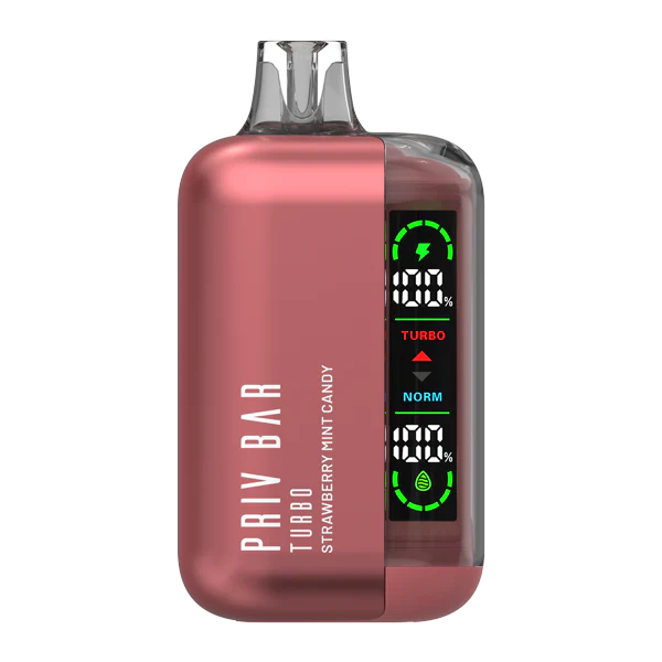 vaper zmieniający smaki, radość z wapowania, Ice Mint Strawberry Candy, wybór smaków e-papieros - Strawberry Mint Candy Priv Bar Turbo Wholesale Vapes