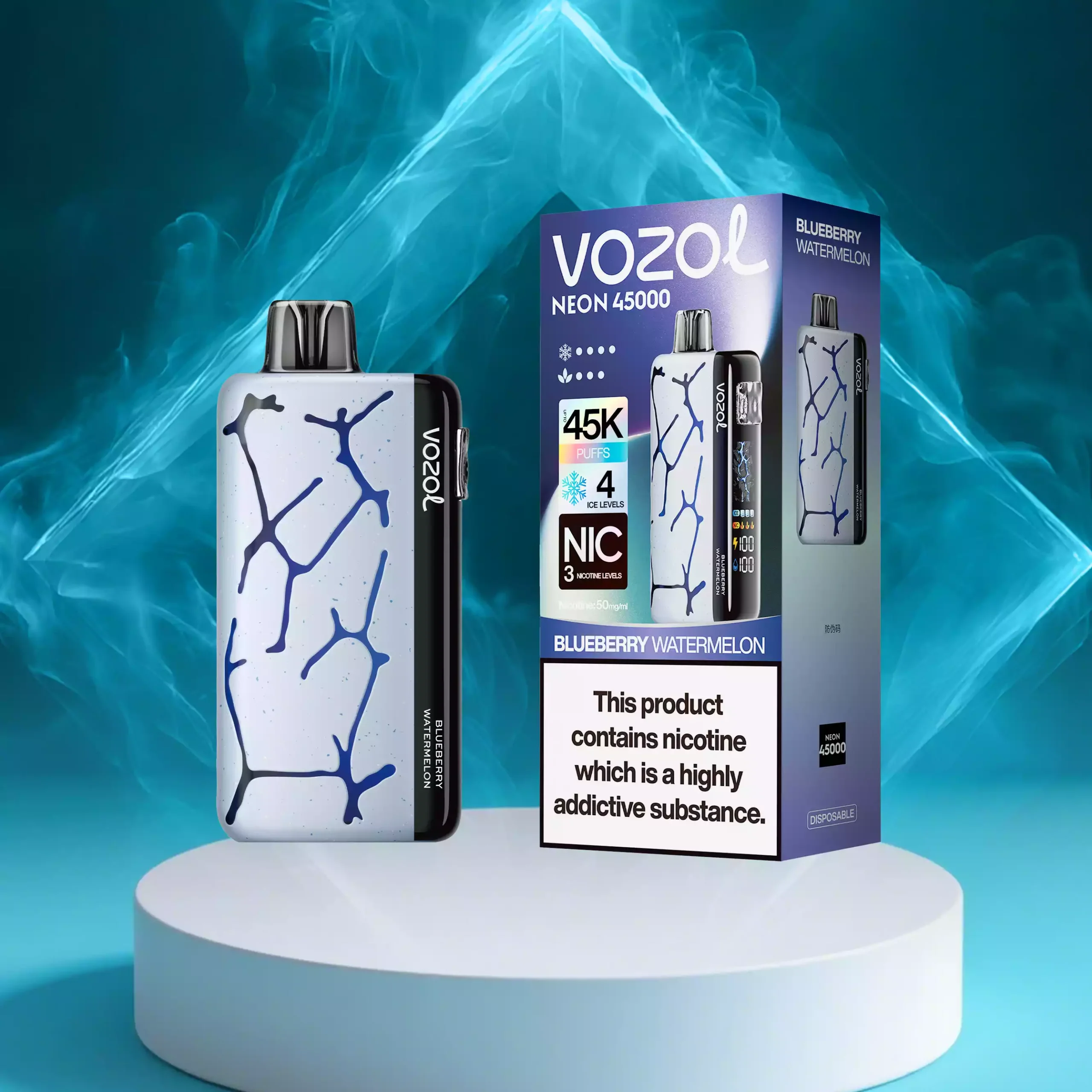 czas ładowania e-papierosa jednorazowego, bateria vape 45k 50k, ładowanie USB-C vape, instrukcja ładowania e-papierosa - VOZOL NEON 45000 Puffs 50mg Jednorazowy Waporyzator Hurtownia ...