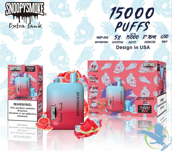 vaper dym w zimie, Watermelon Ice vape, e-papieros chłodny dym, mroźne powietrze, gładka chmura vape - Watermelon Ice Snoopy Smoke Disposable Vape