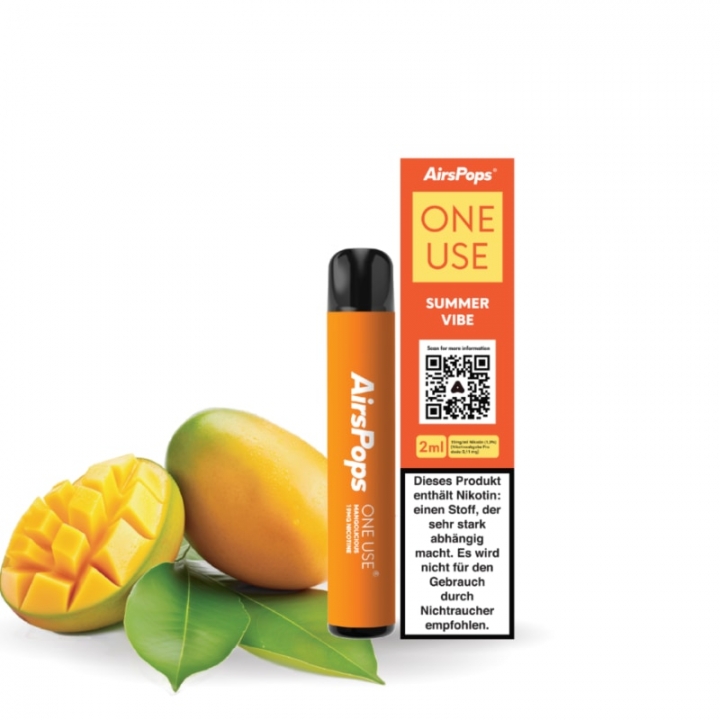 e-papieros smak Summer Dream mango papaja lód orzeźwienie - AirsPops One Use - Summer Vibe - €6.99 € | City Vape