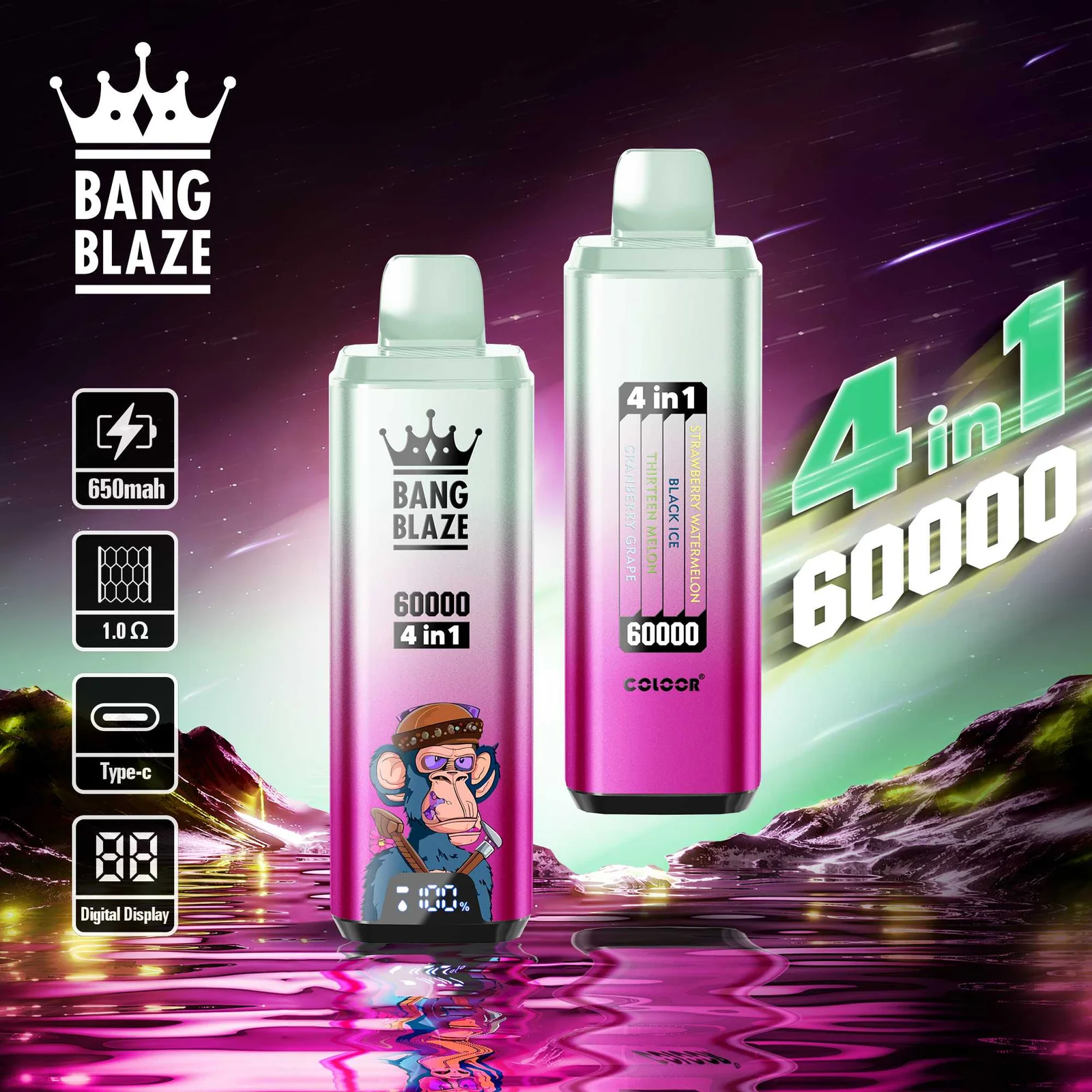 Bang Blaze 40000,Cherry Coke vape,Blueberry Ice vape,e-papieros jednorazowy,dual flavor vape,recenzja e-papierosa,smaki vape,vape prime,koszt vape,technologia vape