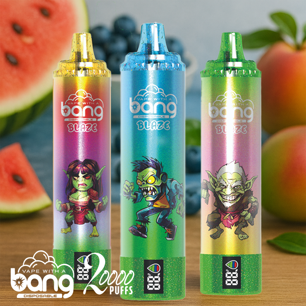 Bang Blaze zabójca konkurencji, dominujący e-papieros, vape przejmowanie rynku, agresywny marketing vape - Bang Blaze Tornado 20000 Disposable Vape – High-Capacity E ...