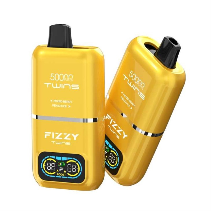 Fizzy Twins 50000 mango ice, vape chłodny smak, mrożone owoce e-papieros, lodowa eksplozja - Dostosowane Chiny Fizzy Twins 50000 Puffs Dual Flavours Producenci ...