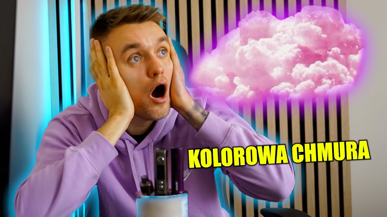 gęsta chmura vape, waper robiący triki z dymem, e-papieros duża chmura - TYPOWY VAPER Z TIKTOKA *KOLOROWA CHMURA*