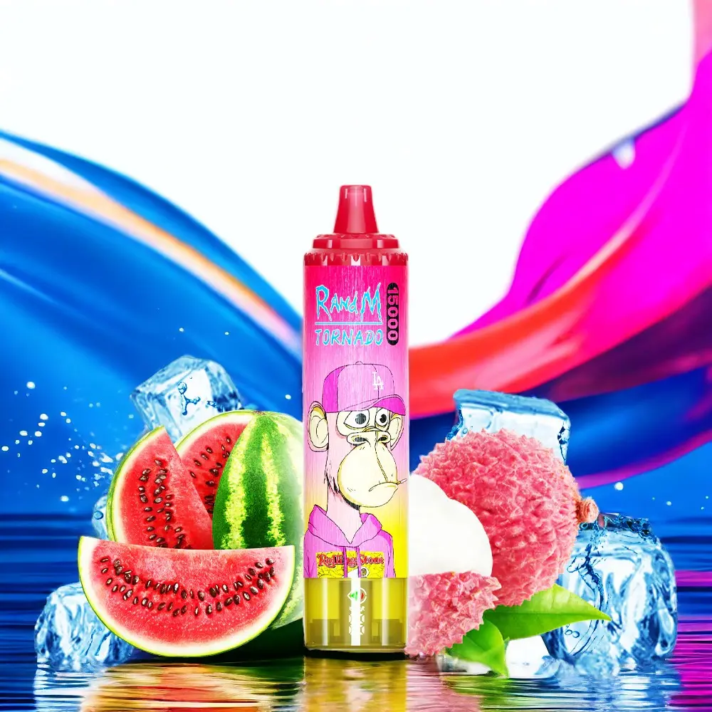 Fumot RandM Tornado 15000 goryl, przezroczysty zbiornik vape, charakterystyczna grafika e-papierosa - RandM 15000 Bujny lód | Kup tanio | Tornado Fumot Shisha RandM ...
