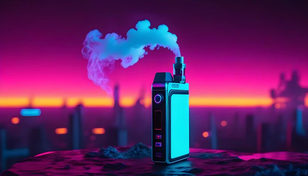 corporate executive vape design, cyberpunk geek vape aesthetic contrast - A vape smoke with realistic cyberpunk background | Premium AI ...