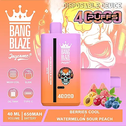 Bang Blaze 40000 Puffs vape unboxing, dual flavor disposable vape, high capacity e-cigarette - Bang Blaze 40000 Puffs Double Flavors 40k Vape - Kingapevape