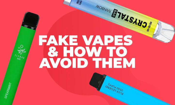 Counterfeit vape exploding battery, unsafe e-liquid, fake disposable vape dangers, no safety certifications - Fake Vapes and How to Avoid Them | Grey Haze UK