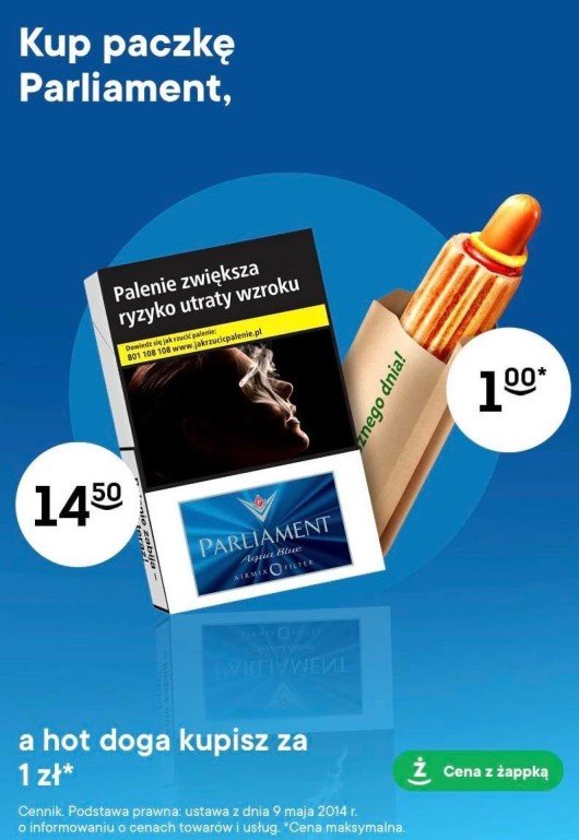 kolejka Żabka, człowiek kupujący hot-doga i tani e-papieros, frustracja zakupowa, jednorazówka - Kontrowersyjna promocja Żabki: kupując papierosy, można dostać hot ...