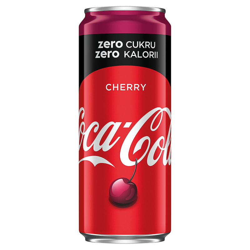 Cherry Coke napój, świeże wiśnie i cola, słodki smak vape bez lodu, ciepłe smaki owocowe - Coca Cola Cherry napój gazowanym o smaku wiśniowym - Frisco.pl