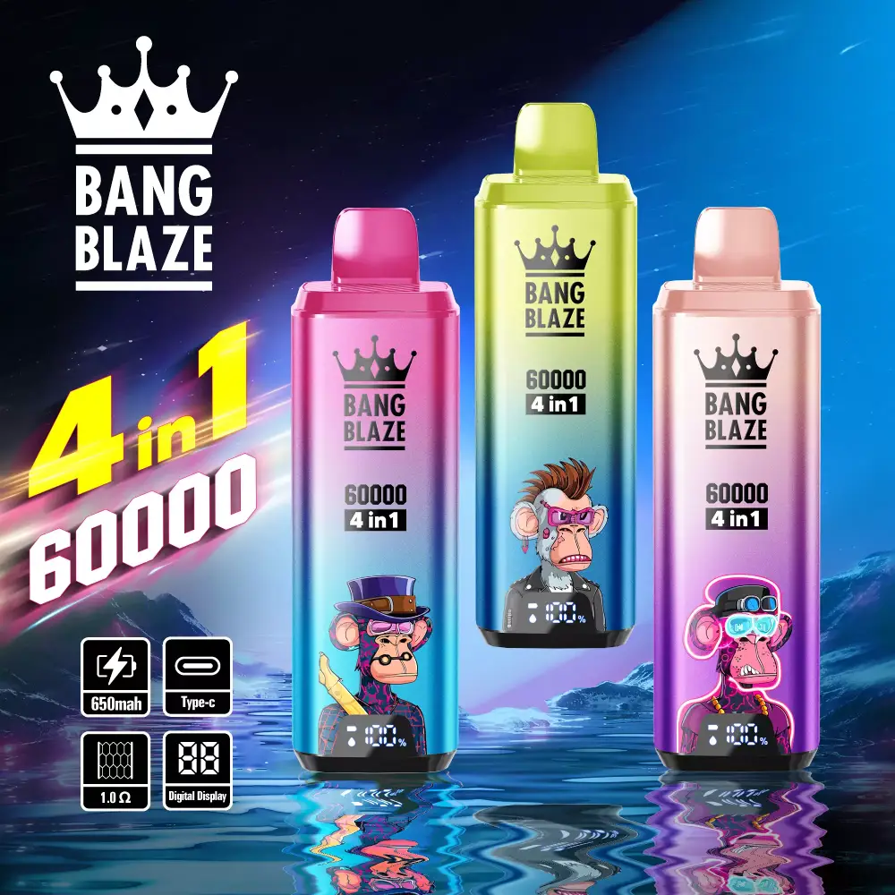 900 PLN koszt jednorazówek, 60 kebabów miesięcznie, przepalanie pieniędzy vape, budżet vaper - BANG BLAZE 60000 Puffs 4-w-1 Smaki 60K Hurtownia Akumulatory ...