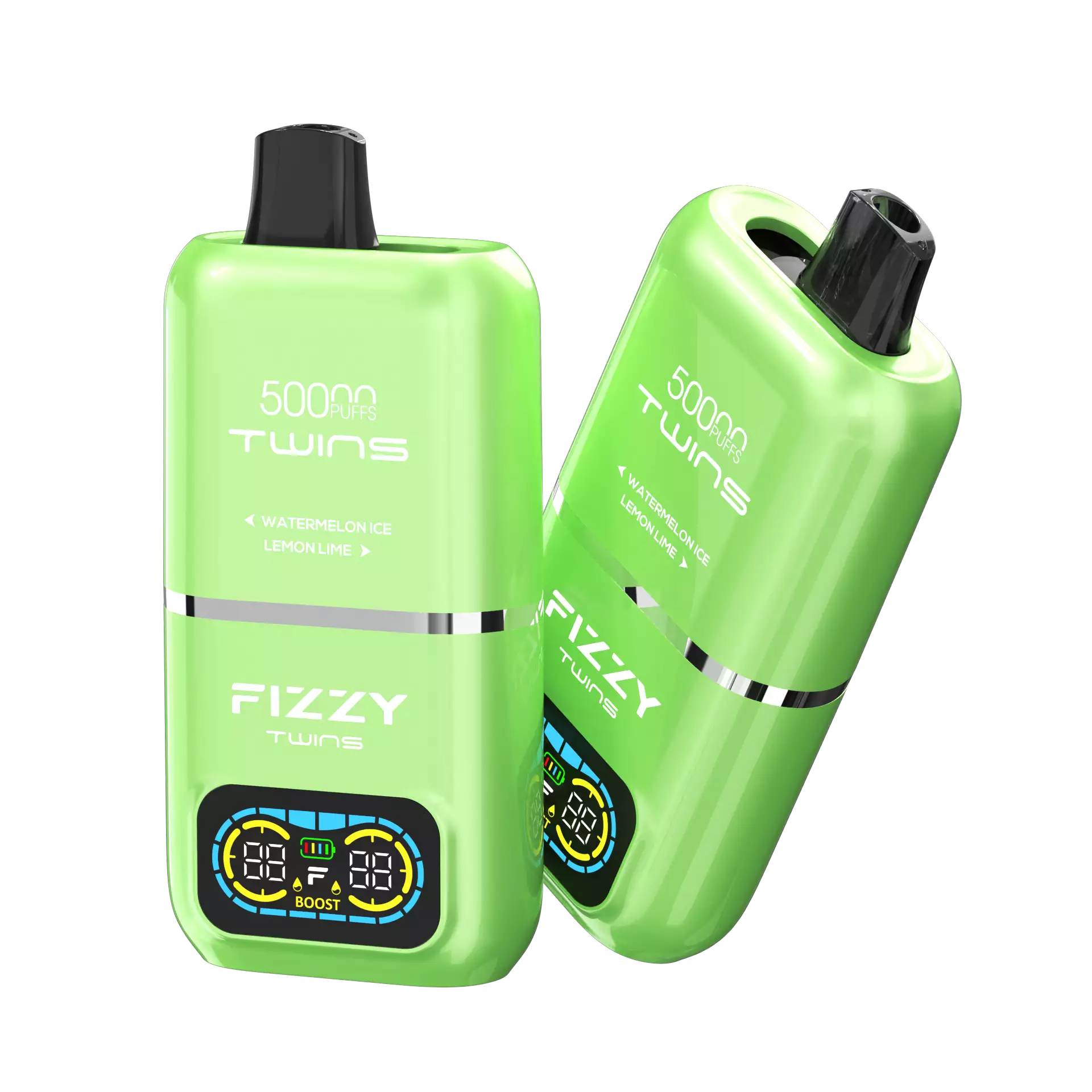 e-papieros jednorazowy z ekranem, vape inteligentny wyświetlacz, Fizzy Twins 50000 ekran - Fizzy Twins 50000 Puffs Dual Tank Double Flavor 12 Colors 2% 5 ...
