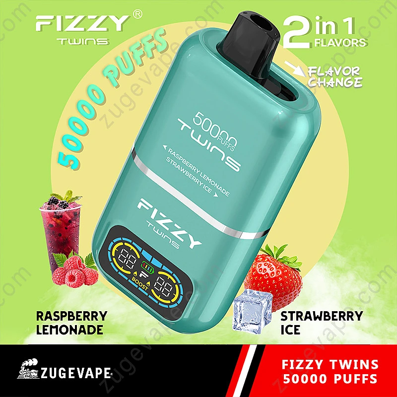 Hifancy Space 50000 Puffs, Fizzy Twins 50k dwusmakowe, potężne e-papierosy duża ilość buchów, najnowsze modele vape wydajne - Fizzy Twins 50000 Puffs 50k Double Flavor Disposable Vape EU ...