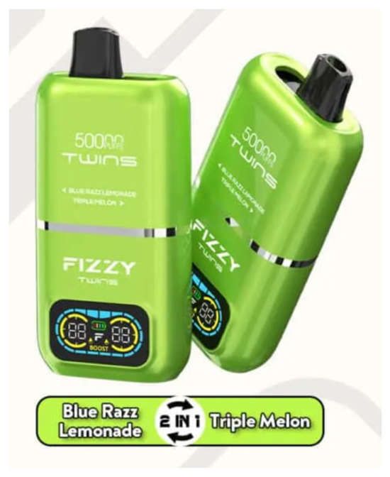 Fizzy Twins 50000 długotrwałe użytkowanie, e-papieros na 100 dni, spokój bez zakupów vape, wygoda długiego vapingu - FIZZY TWINS DWUSMAKOWE 50000 PUFFS - Najlepsze Tanie Jednorazówki ...