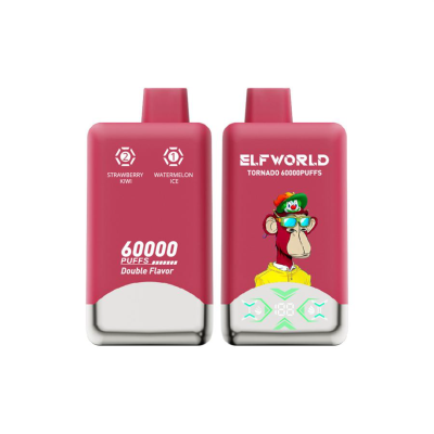 dual flavor vape przełącznik smaków Watermelon Ice Strawberry Kiwi dwa smaki - Elf World Tornado 60k Double Flavour Watermelon Ice & Strawberry Kiwi